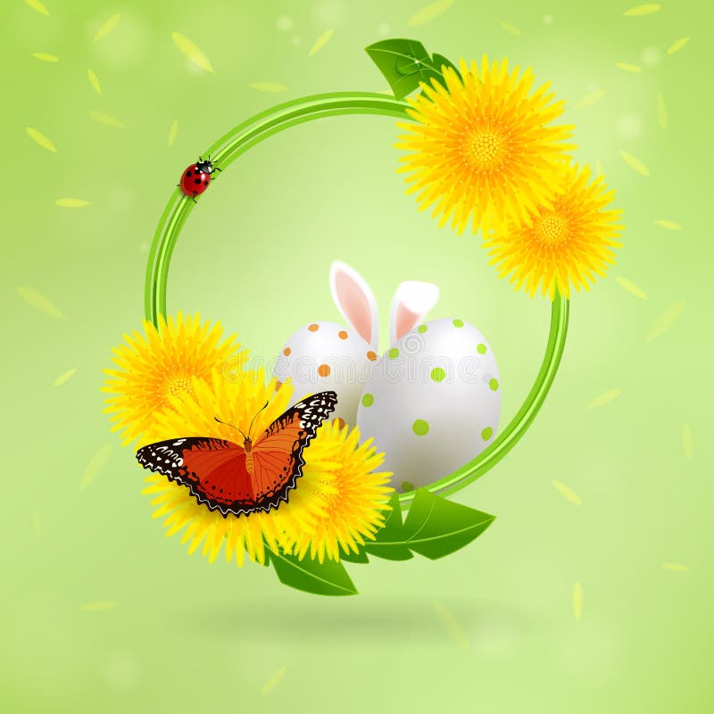 Fondo con los huevos y el conejito de pascua libre illustration Fondo con los huevos y el conejito de pascua libre illustration
