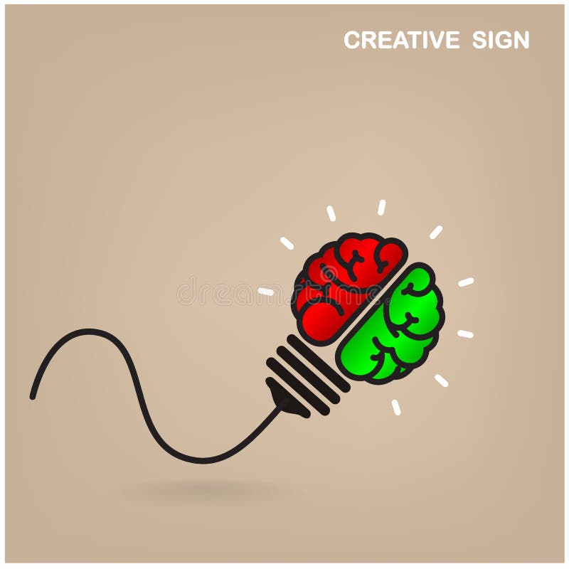Fondo creativo del concepto de la idea del cerebro ilustración del vector Fondo creativo del concepto de la idea del cerebro ilustración del vector