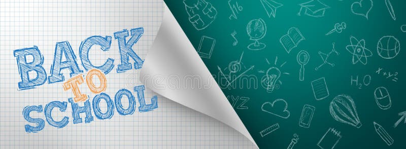 Fondo creativo, inscripción de nuevo a escuela, elementos de la educación y espacio para el texto en el fondo Aviador, cartel par ilustración del vector Fondo creativo, inscripción de nuevo a escuela, elementos de la educación y espacio para el texto en el fondo Aviador, cartel par ilustración del vector