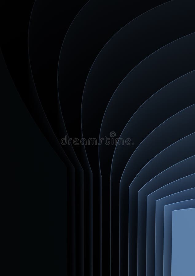 Fondo curvo blu illustrazione di stock