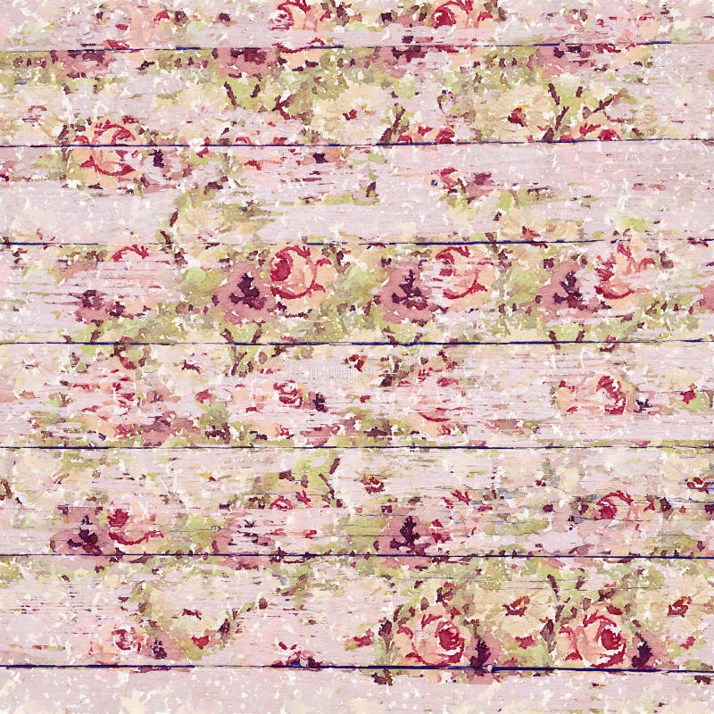 Fondo d'annata antico delle rose nei colori rustici di caduta su fondo di legno illustrazione di stock Fondo d'annata antico delle rose nei colori rustici di caduta su fondo di legno illustrazione di stock