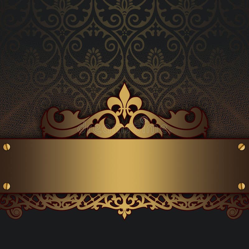 Fondo d'annata decorativo con l'ornamento dell'oro royalty illustrazione gratis Fondo d'annata decorativo con l'ornamento dell'oro royalty illustrazione gratis