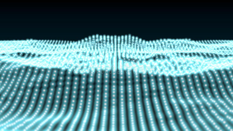 Fondo d'ardore di animazione delle particelle di moto Blurred