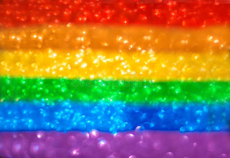 Fondo de arco iris abstracto borroso de bokeh multicolor. indicador lgbt fotografía de archivo