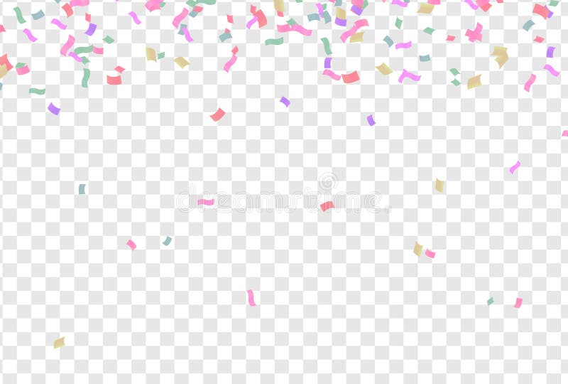 Fondo de confeti rosa colorido. confetti colorido sobre fondo transparente libre illustration