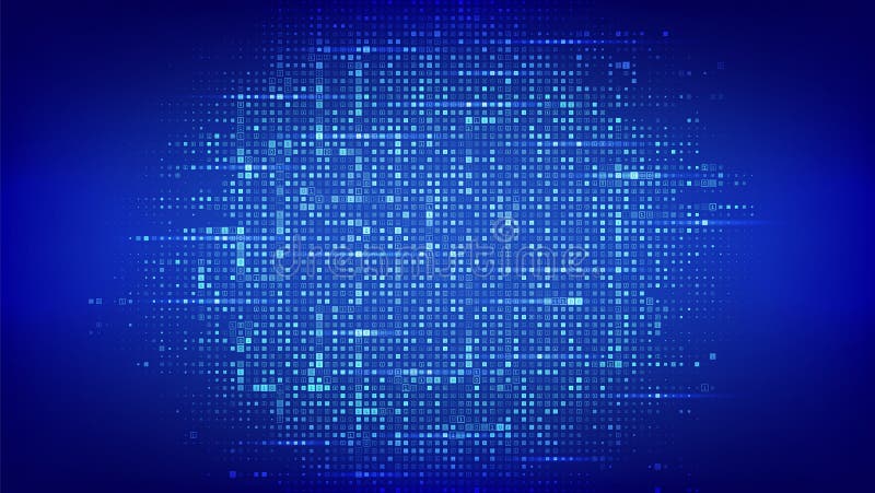 Fondo de código binario. datos binarios digitales y fondo de código digital de streaming. ciberespacio futurista abstracto. matriz stock de ilustración