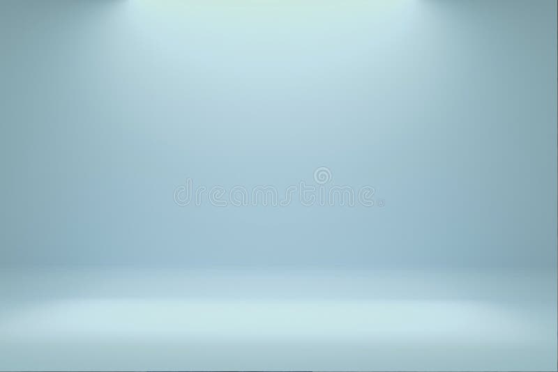 Fondo de degradado azul claro en blanco con pantalla de producto. fondo blanco o estudio vacío con suelo de habitación. fondo abst