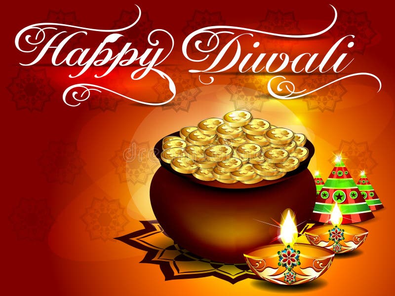 Fondo de Diwali con floral ilustración del vector Fondo de Diwali con floral ilustración del vector