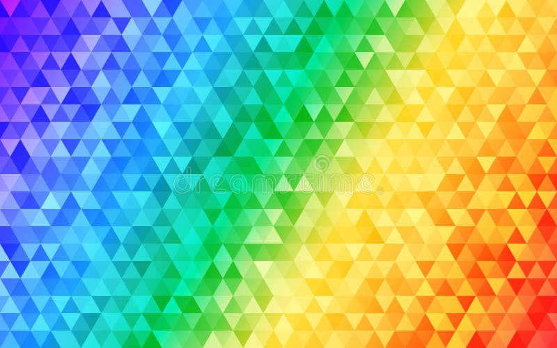 Fondo de gradiente de arco iris abstracto vectorial con patrón geométrico de triángulos ilustración del vector