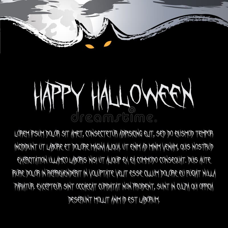 Fondo de Halloween - palo asustadizo del vuelo en la noche en la oscuridad libre illustration Fondo de Halloween - palo asustadizo del vuelo en la noche en la oscuridad libre illustration