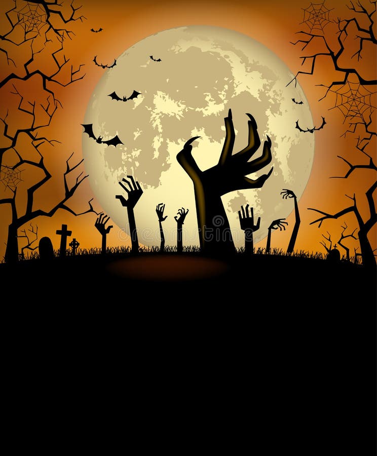 Fondo De Halloween Para Un Cartel Ilustración del Vector - Ilustración de  partido, pintura: 78678951