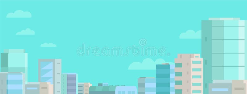 Fondo de la bandera del web Ciudad del panorama y cielo azul Tamaño estándar Lugar para el texto ilustración del vector Fondo de la bandera del web Ciudad del panorama y cielo azul Tamaño estándar Lugar para el texto ilustración del vector