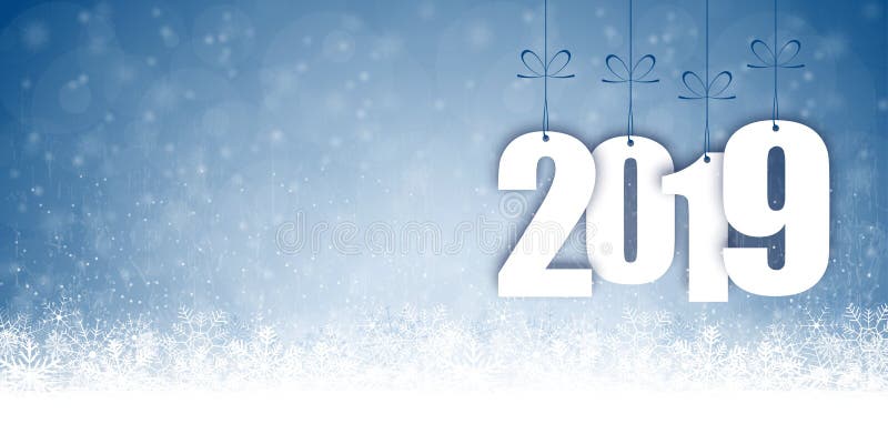 fondo de la caída de la nieve por la Navidad y el Año Nuevo 2019 stock de ilustración fondo de la caída de la nieve por la Navidad y el Año Nuevo 2019 stock de ilustración