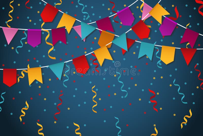 Fondo de la celebración del partido de la guirnalda de la bandera azul para el ejemplo del vector de la bandera del banquete libre illustration Fondo de la celebración del partido de la guirnalda de la bandera azul para el ejemplo del vector de la bandera del banquete libre illustration