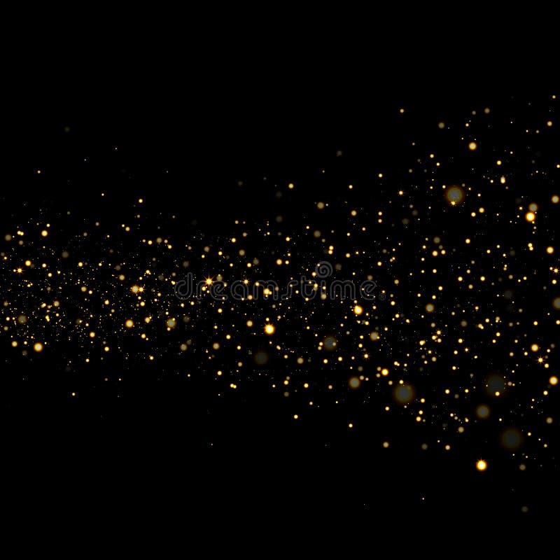 Vector gold glittering sparkle stardust background. Vector gold glittering sparkle stardust background