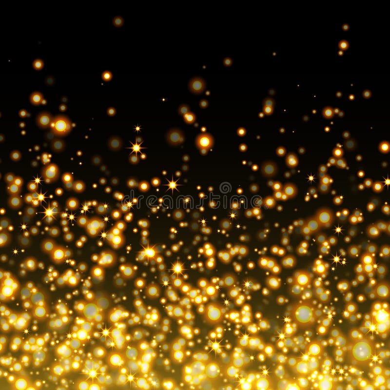 Vector gold glittering sparkle stardust background. Vector gold glittering sparkle stardust background