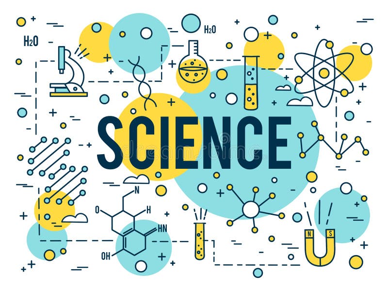 Fondo de la ciencia Icono del esquema de la investigaci?n Biotecnología y elementos médicos Línea minúscula vector del concepto l ilustración del vector Fondo de la ciencia Icono del esquema de la investigaci?n Biotecnología y elementos médicos Línea minúscula vector del concepto l ilustración del vector