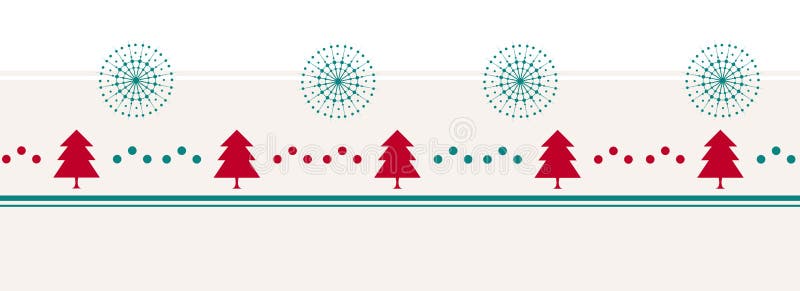 Fondo de la Feliz Navidad del vintage con los árboles, los puntos y los copos de nieve ilustración del vector Fondo de la Feliz Navidad del vintage con los árboles, los puntos y los copos de nieve ilustración del vector