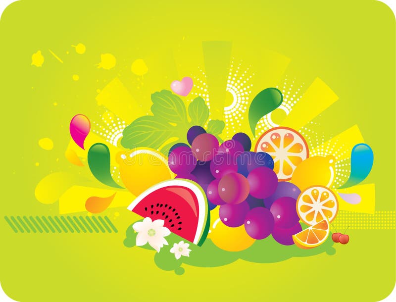 Fondo de la fruta ilustración del vector Fondo de la fruta ilustración del vector