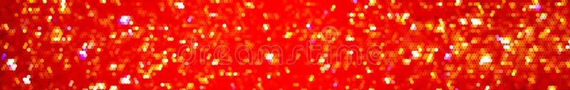 Fondo de la luz navideña Luces brillantes en el fondo rojo Fondo geométrico brillante festivo Textura para web ilustración del vector