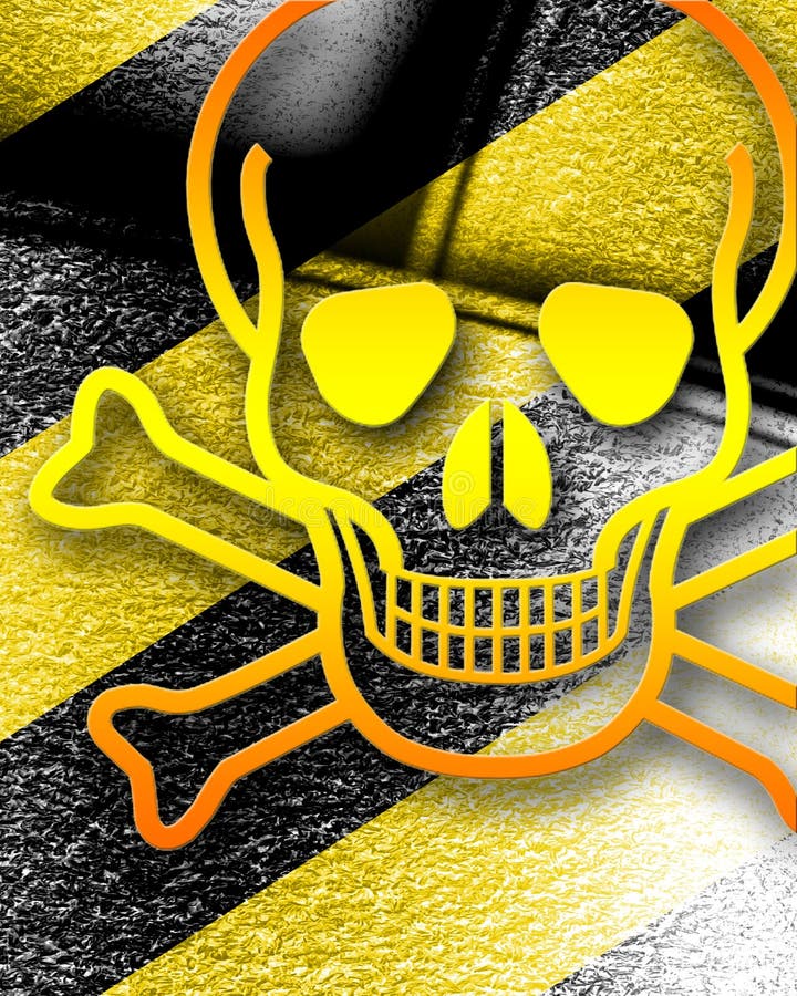 Signo De Veneno Etiqueta De Banda Circular De Envenenamiento Pegatina