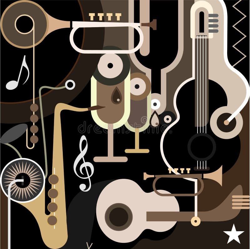 Fondo de la música - ilustración abstracta del vector stock de ilustración Fondo de la música - ilustración abstracta del vector stock de ilustración