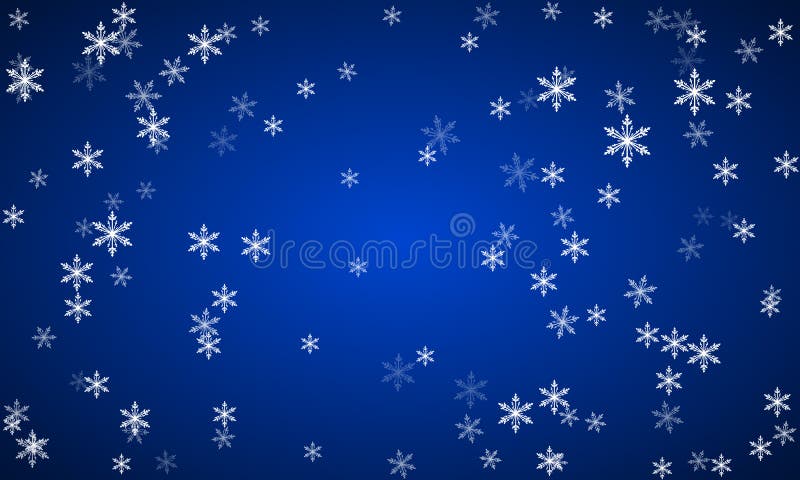 Fondo de la nieve de la Navidad con los copos de nieve dispersados que caen en t stock de ilustración Fondo de la nieve de la Navidad con los copos de nieve dispersados que caen en t stock de ilustración