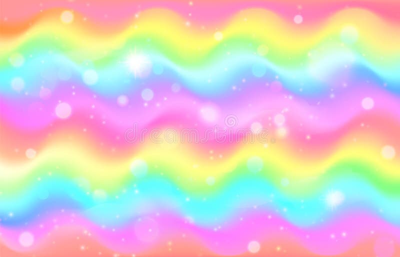 Fondo de la onda del arco iris del unicornio Modelo de la galaxia de la sirena