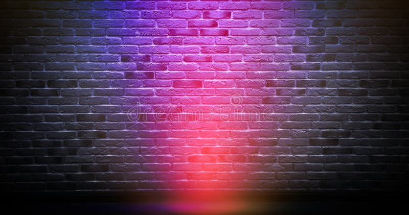 photo Fondo De Pared De Ladrillos Neon fondo de la pared de ladrillo luz de