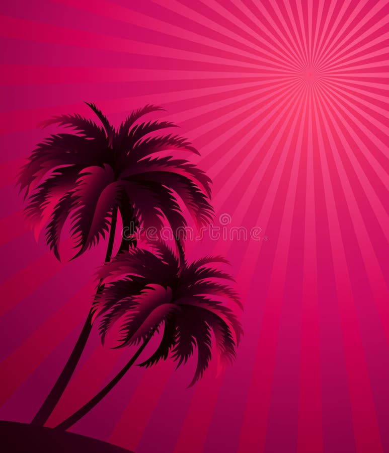 Fondo de la puesta del sol del vector stock de ilustración Fondo de la puesta del sol del vector stock de ilustración