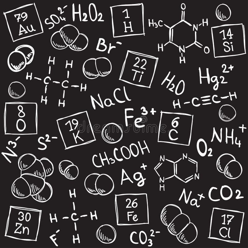 Modelo Inconsútil Del Vector Educativo Hermoso De La Química Con Los
