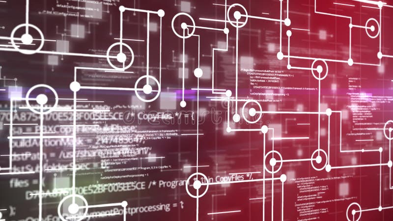 Fondo de la rejilla de pantalla del circuito electrónico o de monitor de computadora del fondo abstracto de la animación libre illustration