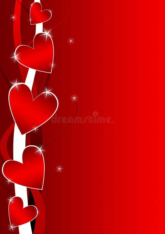 Fondo de la tarjeta del día de San Valentín con los corazones ilustración del vector Fondo de la tarjeta del día de San Valentín con los corazones ilustración del vector