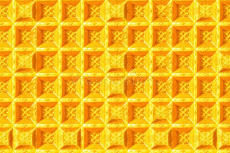 Fondo de la textura de Waffle dorada stock de ilustración