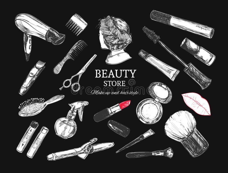 Fondo 2 de la tienda de la belleza stock de ilustración Fondo 2 de la tienda de la belleza stock de ilustración