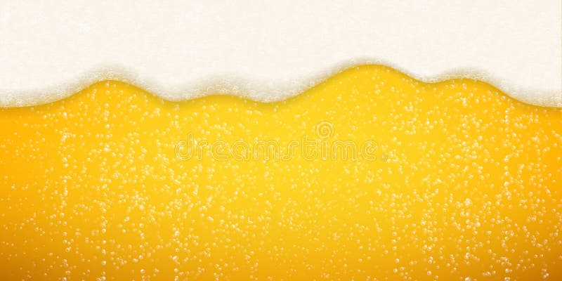 Fondo de las burbujas de la espuma de la cerveza Burbujas chispeantes de la espuma realista de la cerveza del vector