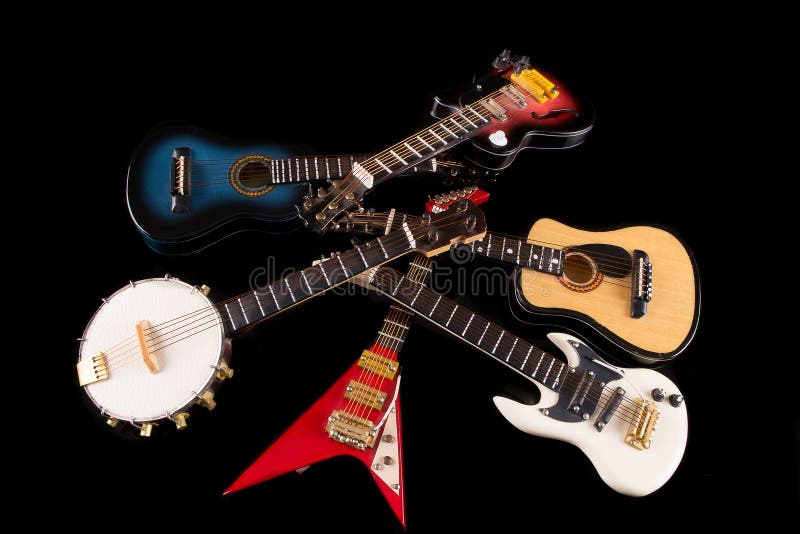 Fondo De Las Guitarras Eléctricas Foto de archivo Imagen de fondo