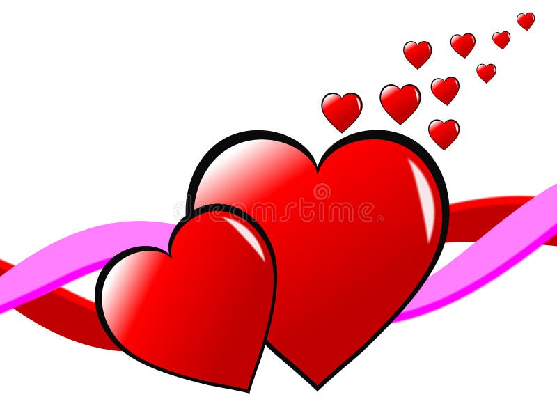 Fondo de los corazones de las tarjetas del día de San Valentín stock de ilustración Fondo de los corazones de las tarjetas del día de San Valentín stock de ilustración