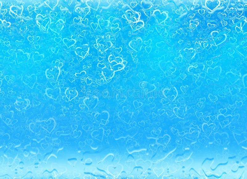 Fondo de los corazones en fondos subacuáticos azules. Textura del amor ilustración del vector Fondo de los corazones en fondos subacuáticos azules. Textura del amor ilustración del vector