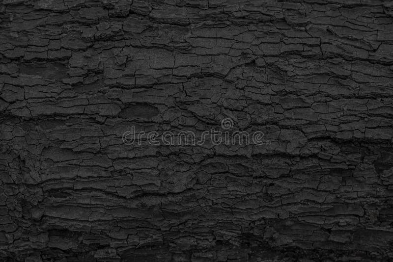 Fondo de madera quemado de la textura Superficie de madera negra áspera causada por el fuego ardiente Material oscuro hecho del c fotos de archivo