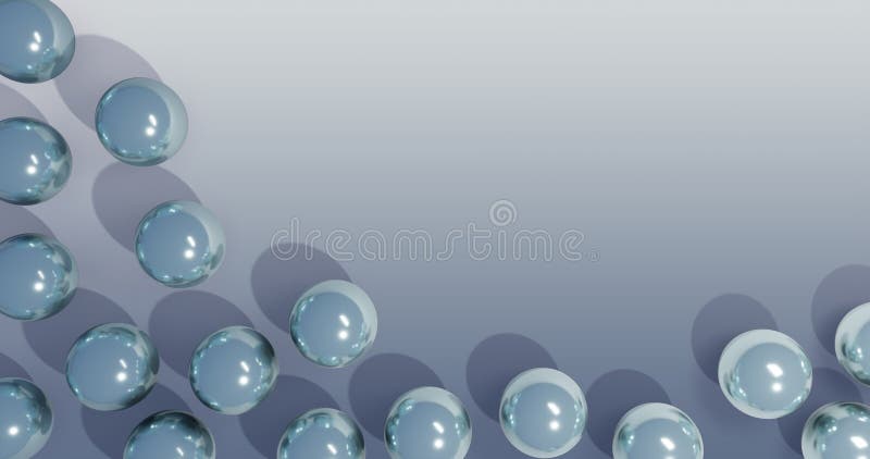 Fondo de mármol metálico representación de dibujos animados 3d. Mármoles de metal brillante dispersos por un fondo de gradiente suave perfecto para diseños abstractos decoración moderna o presentaciones de productos.