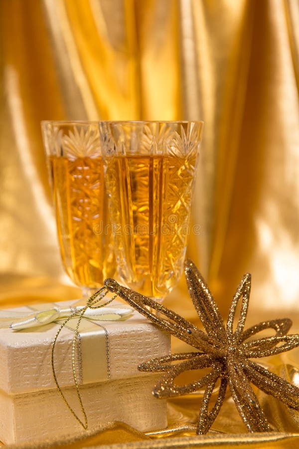 Fondo de oro de la Navidad fotografía de archivo libre de regalías Fondo de oro de la Navidad fotografía de archivo libre de regalías