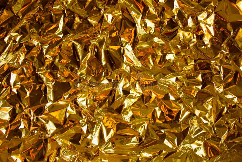 Bastante once Ejecutar Fondo De Papel De Aluminio Cromado De Metal Dorado Con Textura Crumpled  Audaz Foto de archivo - Imagen de iridiscente, texturizado: 214638006