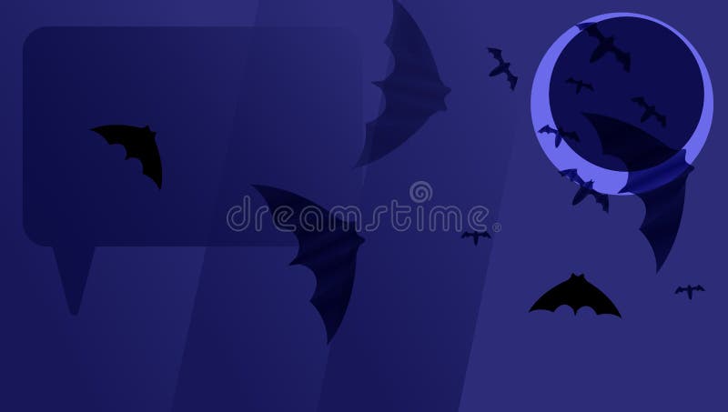 Fondo de papel azul marino con los palos negros en la luna oscura Tarjeta de felicitaci?n de Halloween stock de ilustración Fondo de papel azul marino con los palos negros en la luna oscura Tarjeta de felicitaci?n de Halloween stock de ilustración