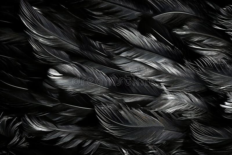 Fondo hermoso de plumas negras