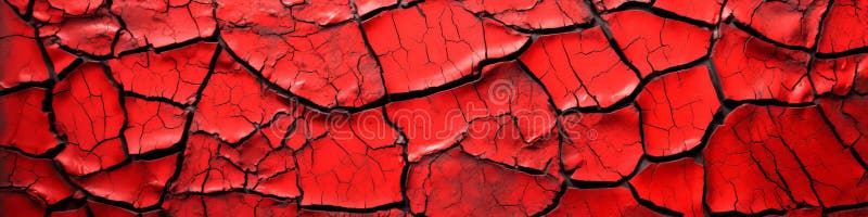 Fondo de plástico rojo raspado con grietas. pancarta. 1. ª ai. generador de ai.