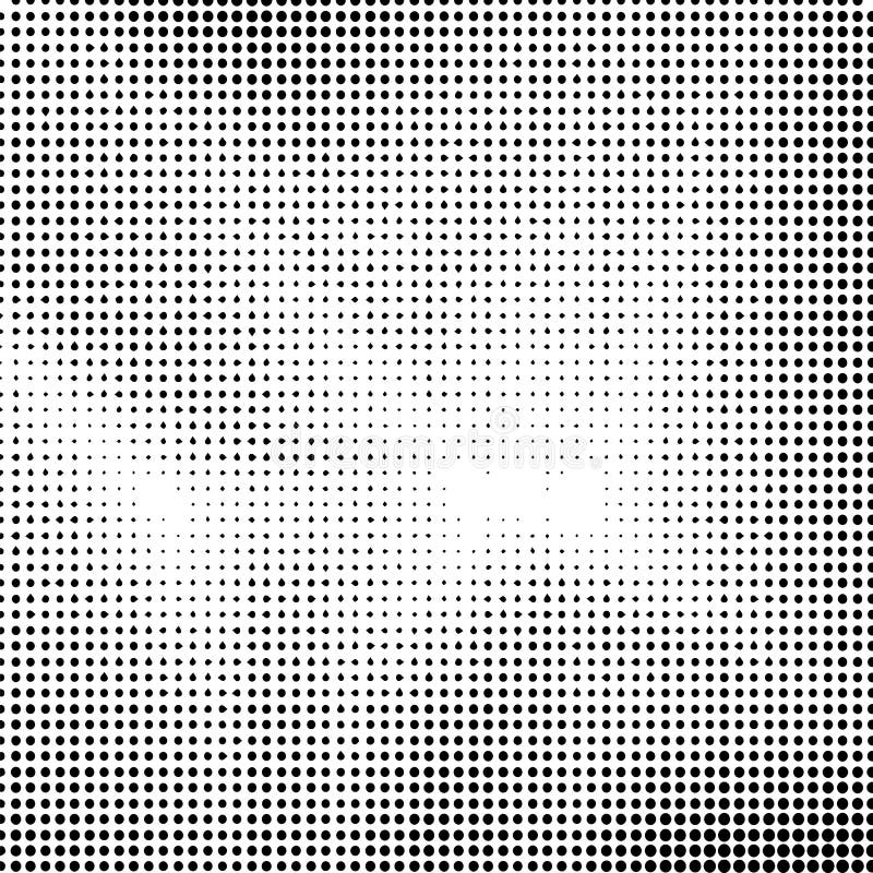 Fondo de semitono Modelo manchado dañado sucio punteado de los círculos stock de ilustración Fondo de semitono Modelo manchado dañado sucio punteado de los círculos stock de ilustración