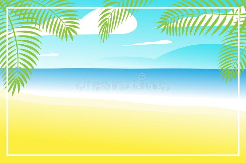 Fondo De Vacaciones De Verano Ilustración del Vector - Ilustración de  playa, costa: 221294828