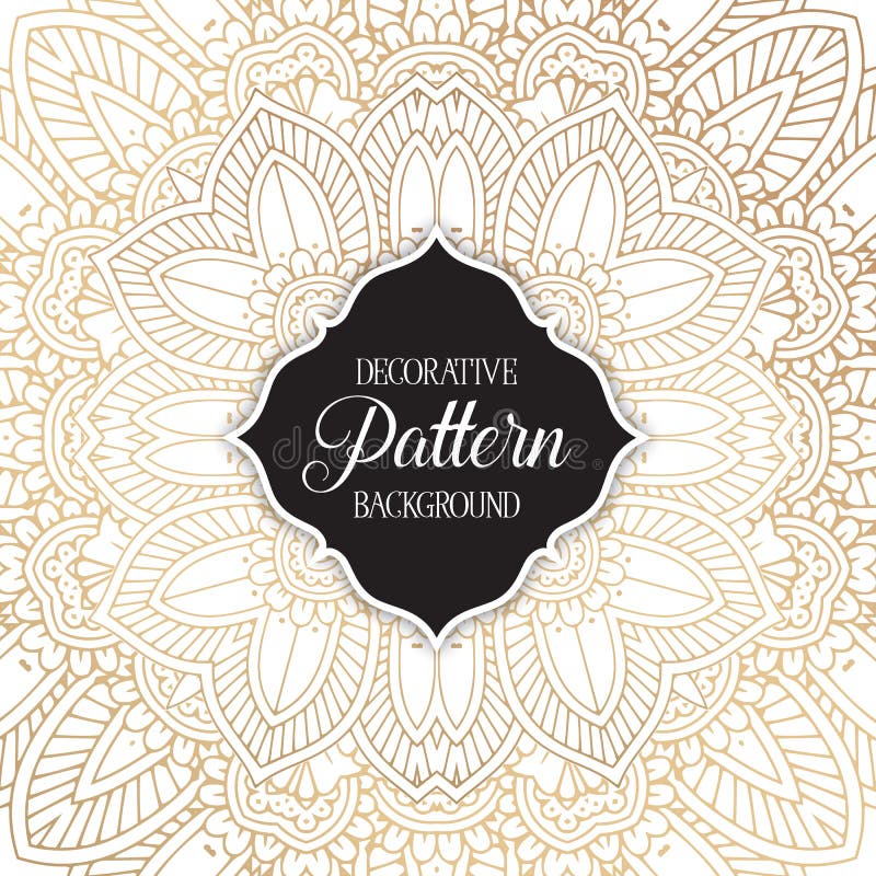 Fondo decorativo de la mandala en color metálico del oro libre illustration Fondo decorativo de la mandala en color metálico del oro libre illustration