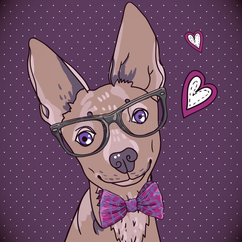 Fondo dei pantaloni a vita bassa con un cane ed i cuori illustrazione vettoriale Fondo dei pantaloni a vita bassa con un cane ed i cuori illustrazione vettoriale